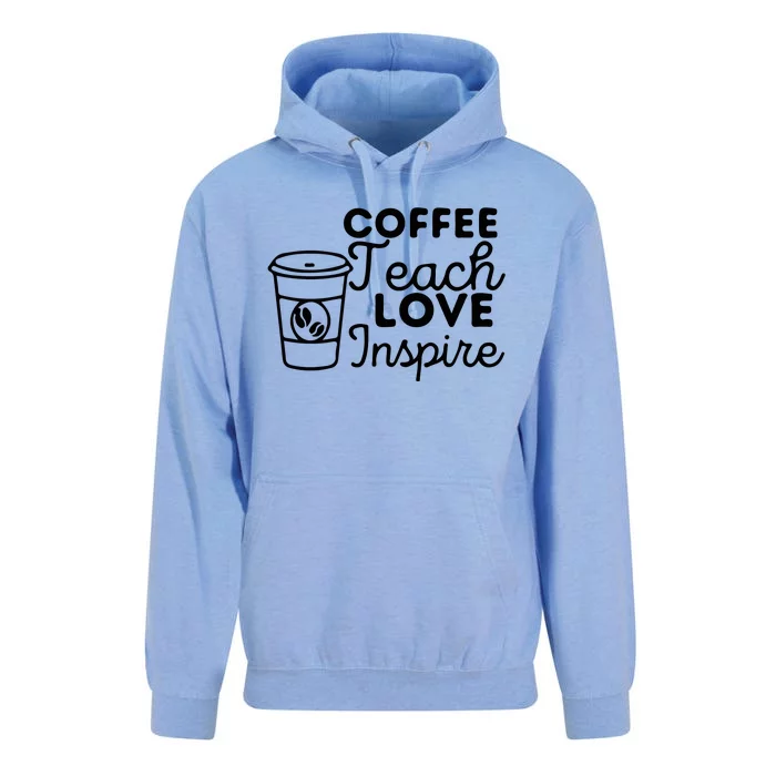 Coffee Teach Love Inspire Back To School Gift Unisex Surf Hoodie