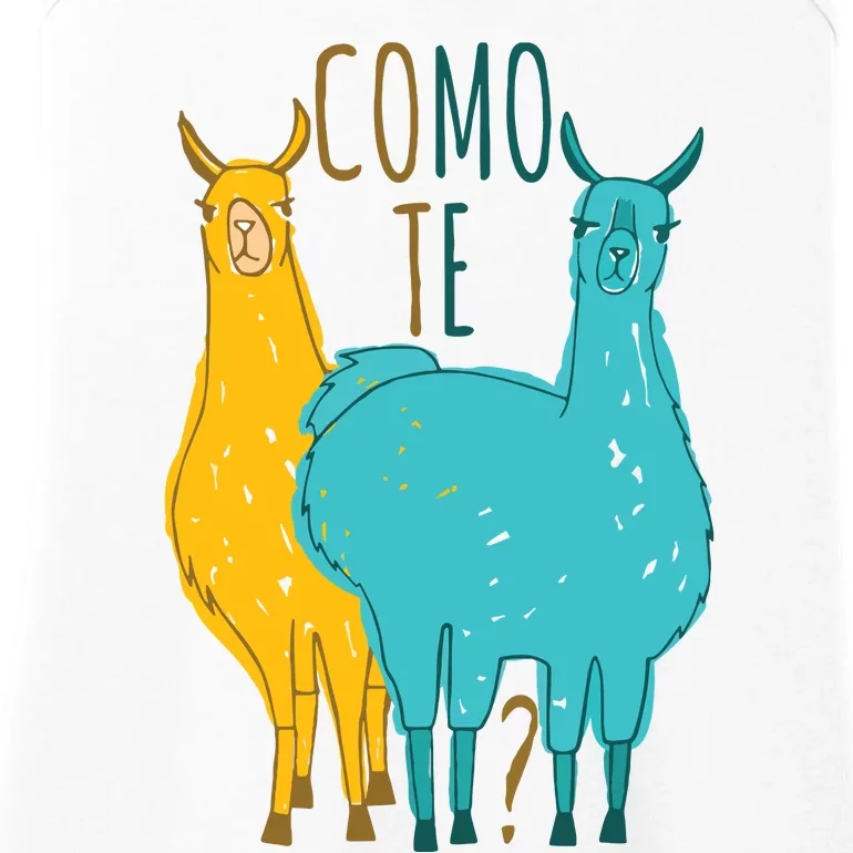 Como Te Llamas Funny Spanish Joke Llama Ladies Essential Tank