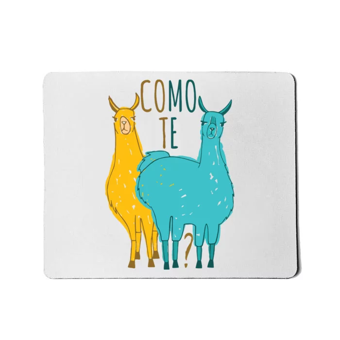 Como Te Llamas Funny Spanish Joke Llama Mousepad