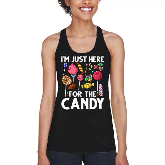 Candy Tester Lollipop Sweets Halloween Women's Racerback Tank