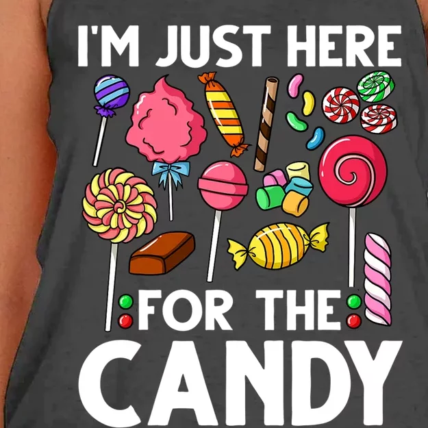 Candy Tester Lollipop Sweets Halloween Women's Knotted Racerback Tank