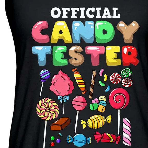 Candy Tester Lollipop Sweets Halloween Ladies Essential Flowy Tank