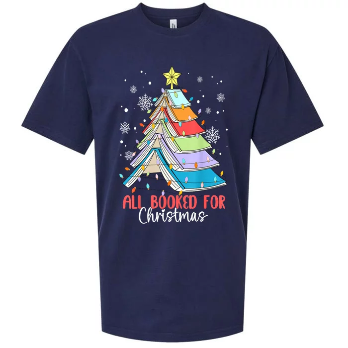 Christmas Tree Lights Apparel All Booked For Xmas Book Gift Sueded Cloud Jersey T-Shirt