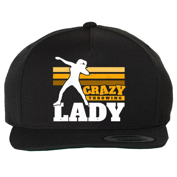 Crazy Throwing Lady Shot Putter Thrower Wo Shot Put Wool Snapback Cap