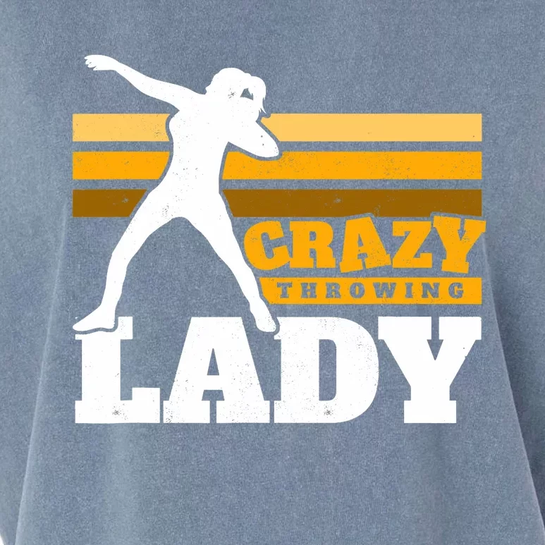 Crazy Throwing Lady Shot Putter Thrower Wo Shot Put Garment-Dyed Women's Muscle Tee