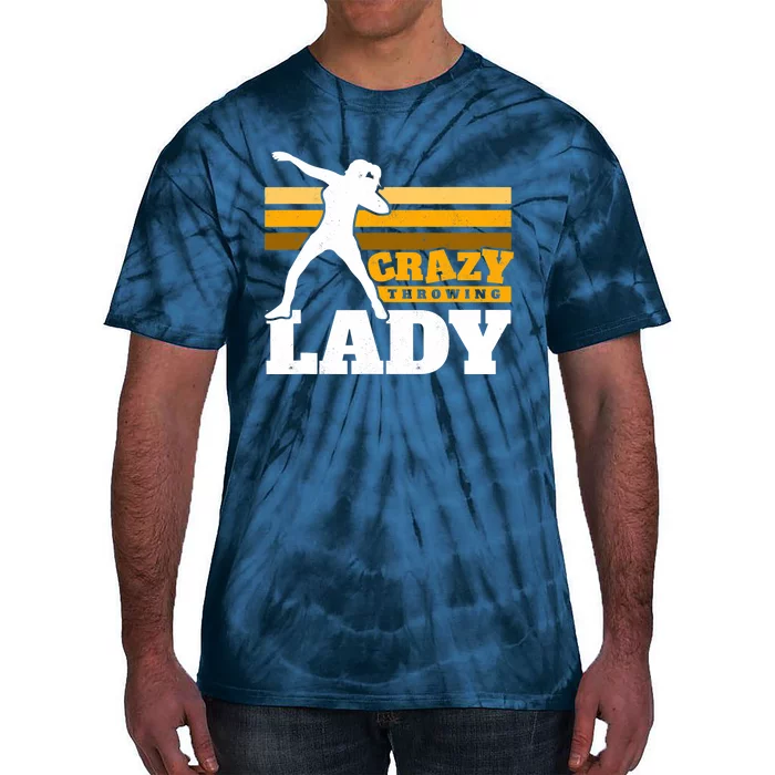 Crazy Throwing Lady Shot Putter Thrower Wo Shot Put Tie-Dye T-Shirt