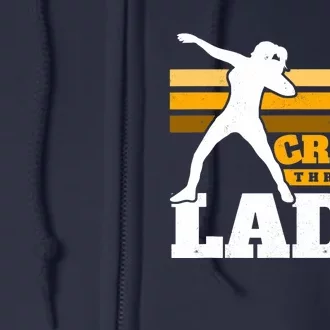 Crazy Throwing Lady Shot Putter Thrower Wo Shot Put Full Zip Hoodie