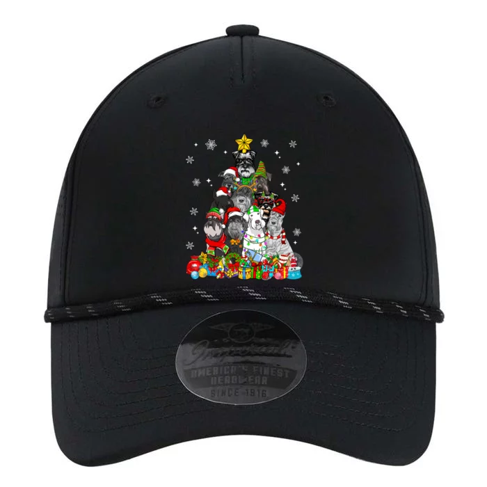 Christmas Tree Lights Schnauzer Dog Lover Xmas Pajama Great Gift Performance The Dyno Cap