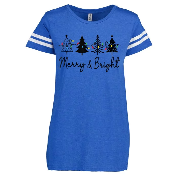 Christmas Trees Light Merry And Bright Tank Top Enza Ladies Jersey Football T-Shirt