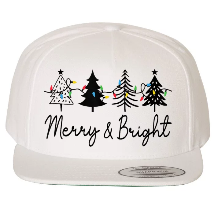 Christmas Trees Light Merry And Bright Tank Top Wool Snapback Cap