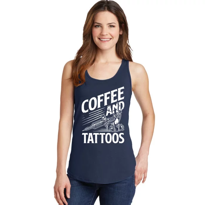 Coffee & Tattoo Lover Tattoos Tattoo Artist Tattooist Ladies Essential Tank