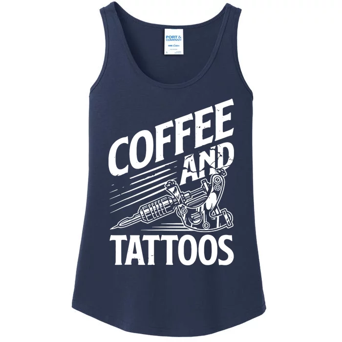 Coffee & Tattoo Lover Tattoos Tattoo Artist Tattooist Ladies Essential Tank