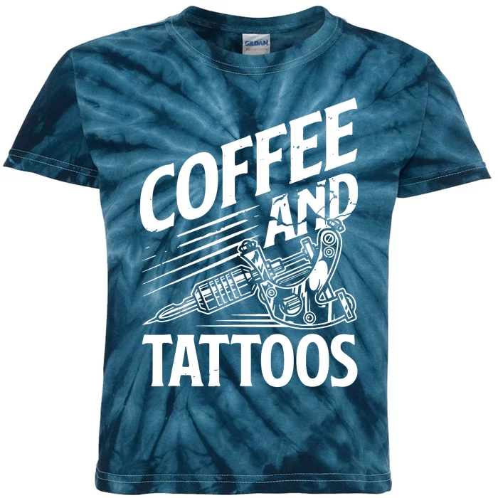 Coffee & Tattoo Lover Tattoos Tattoo Artist Tattooist Kids Tie-Dye T-Shirt