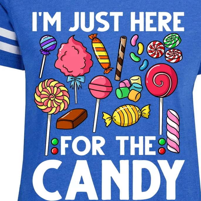 Candy Tester Lollipop Sweets Halloween Enza Ladies Jersey Football T-Shirt