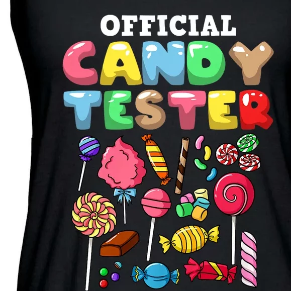 Candy Tester Lollipop Sweets Halloween Ladies Essential Flowy Tank