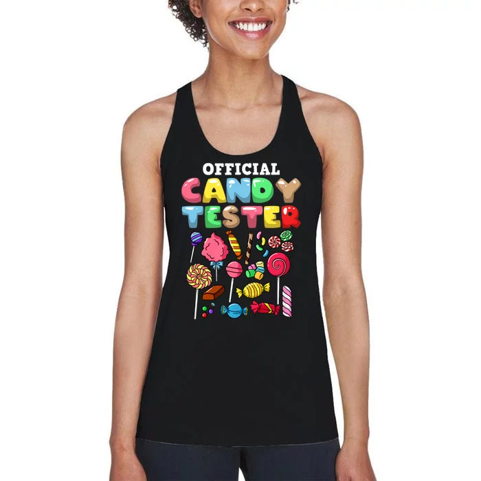 Candy Tester Lollipop Sweets Halloween Women's Racerback Tank