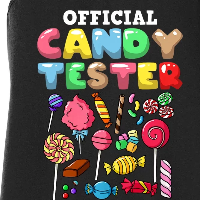 Candy Tester Lollipop Sweets Halloween Women's Racerback Tank