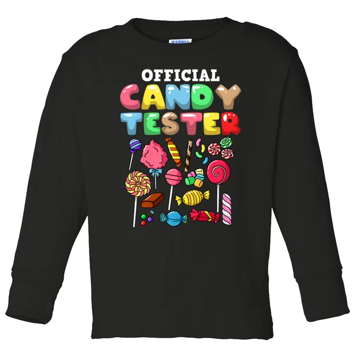 Candy Tester Lollipop Sweets Halloween Toddler Long Sleeve Shirt