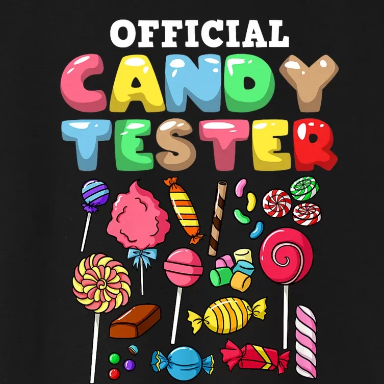 Candy Tester Lollipop Sweets Halloween Women's Crop Top Tee