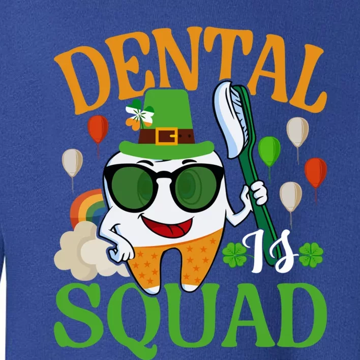 Cute Tooth Leprechaun Hat Dental Squad St Patrick's Day Gift Toddler Sweatshirt