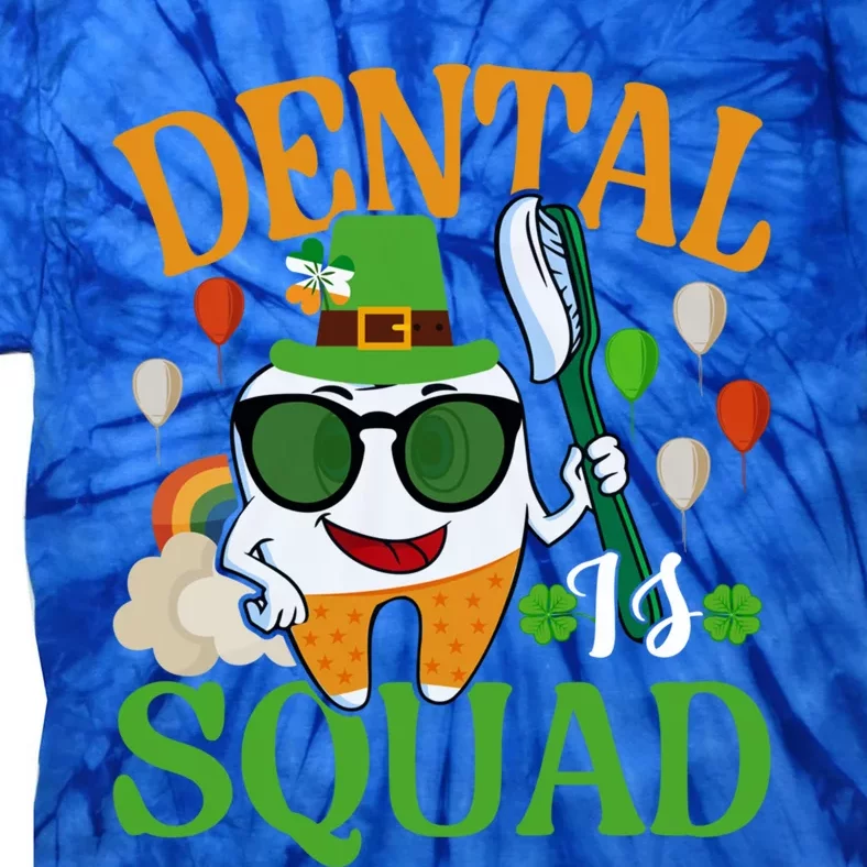 Cute Tooth Leprechaun Hat Dental Squad St Patrick's Day Gift Tie-Dye T-Shirt