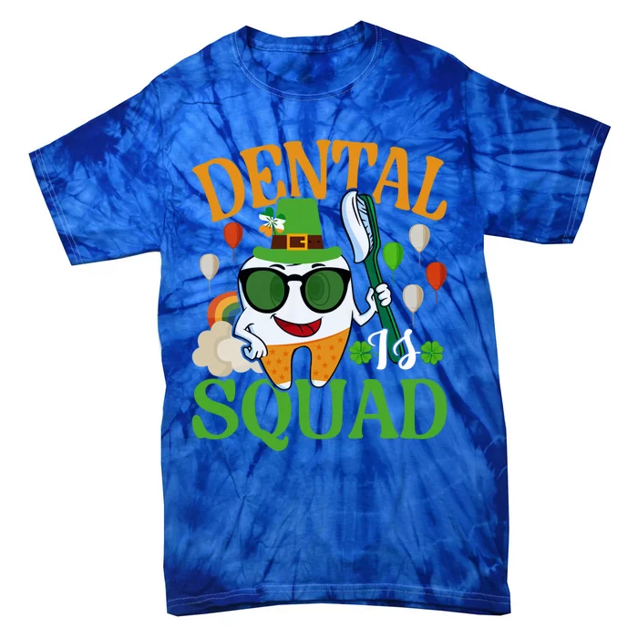 Cute Tooth Leprechaun Hat Dental Squad St Patrick's Day Gift Tie-Dye T-Shirt