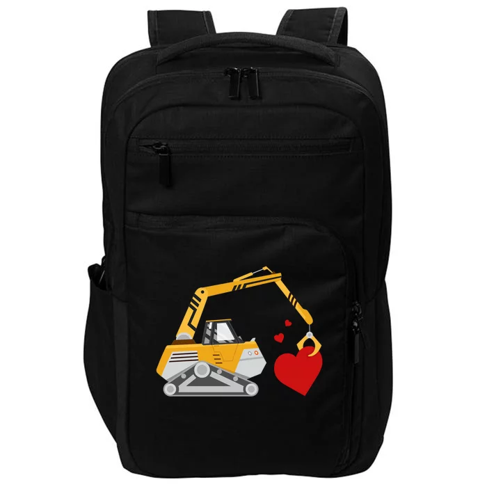 Construction Truck Love Funny Gift Valentines Day Funny Gift Impact Tech Backpack