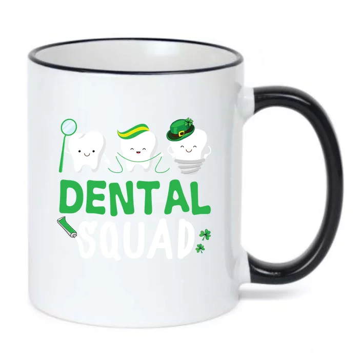 Cute Tooth Leprechaun Hat Dental Squad St Patrick's Day Gift Black Color Changing Mug