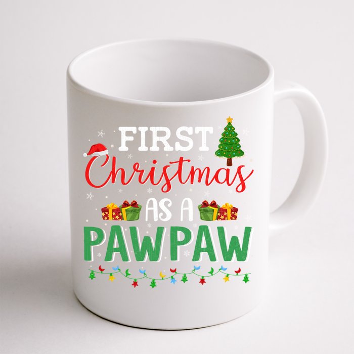 Christmas Tree Lights Decor Cool First Christmas As A Pawpaw Gift Front & Back Coffee Mug