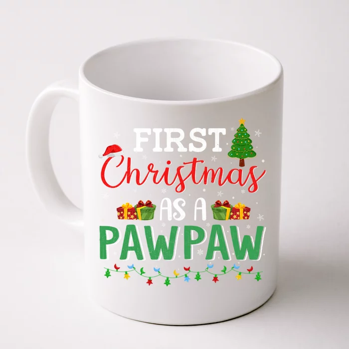 Christmas Tree Lights Decor Cool First Christmas As A Pawpaw Gift Front & Back Coffee Mug