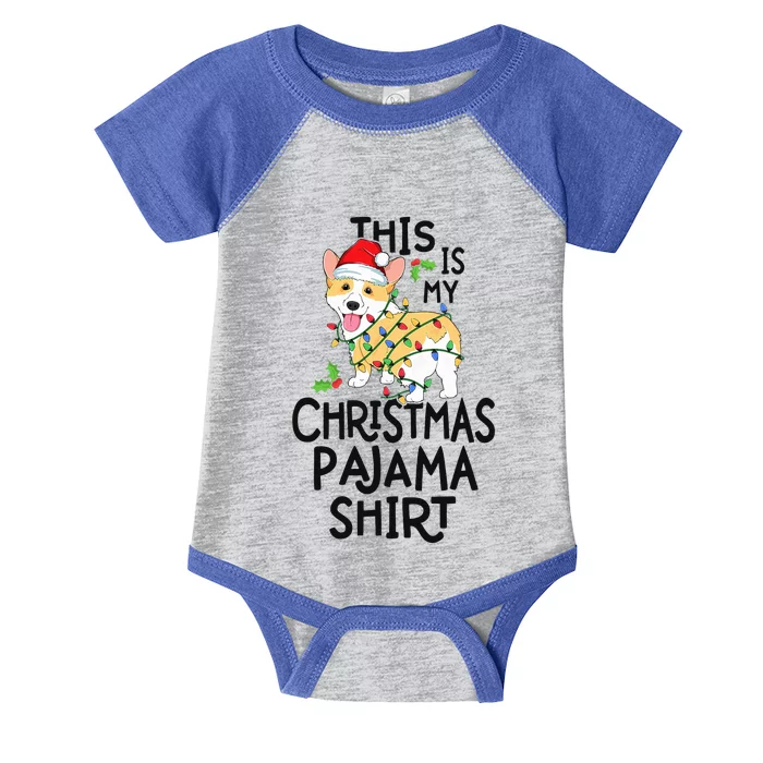 Corgi Tree Light Dog Xmas This Is My Christmas Pajama Infant Baby Jersey Bodysuit