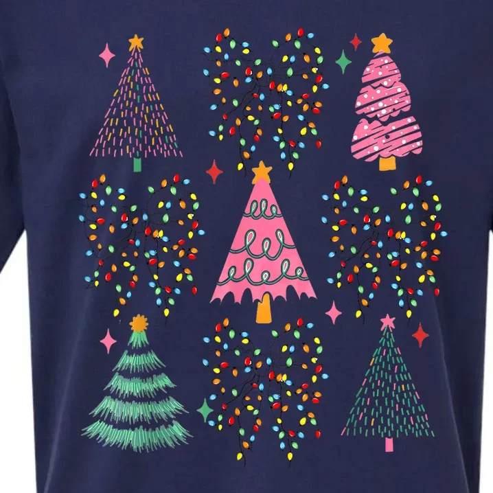 Christmas Tree Lights Coquette Bow Cute Gift Sueded Cloud Jersey T-Shirt