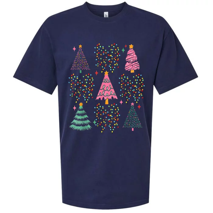 Christmas Tree Lights Coquette Bow Cute Gift Sueded Cloud Jersey T-Shirt