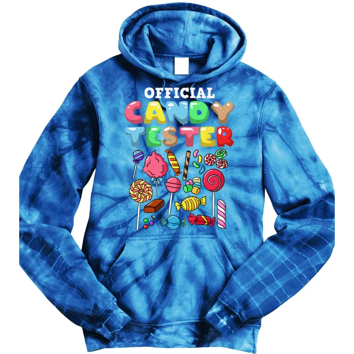 Candy Tester Lollipop Sweets Halloween Gift Tie Dye Hoodie