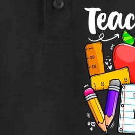 Cute Teach Love And Inspire Men Women Teacher Dry Zone Grid Performance Polo