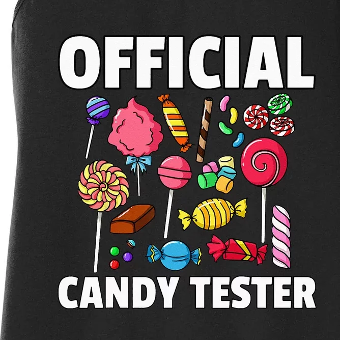 Candy Tester Lollipop Sweets Gift Halloween Kids Women's Racerback Tank