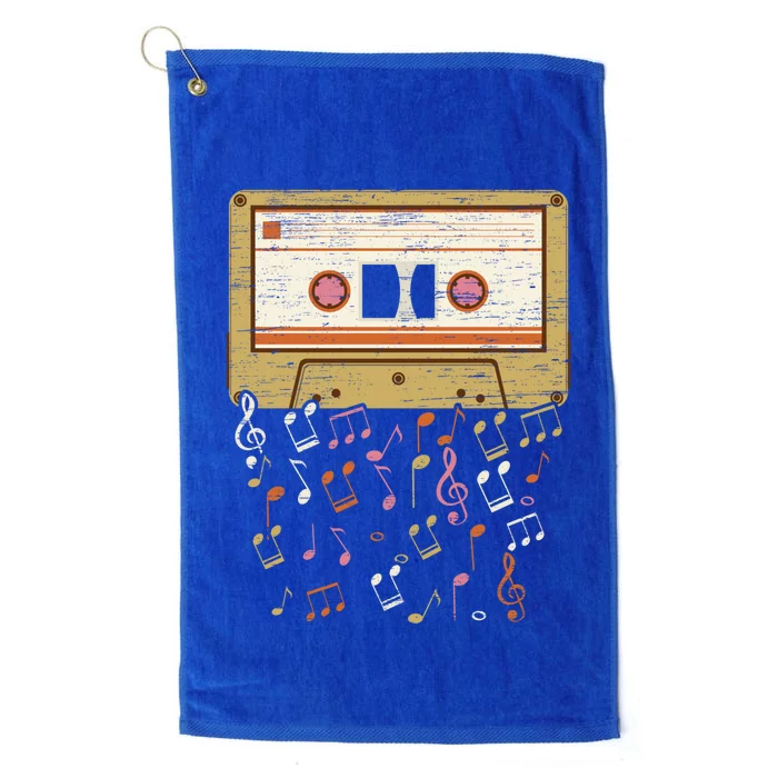 Cassette Tape Music Lover National Retro Day Cute Gift Platinum Collection Golf Towel