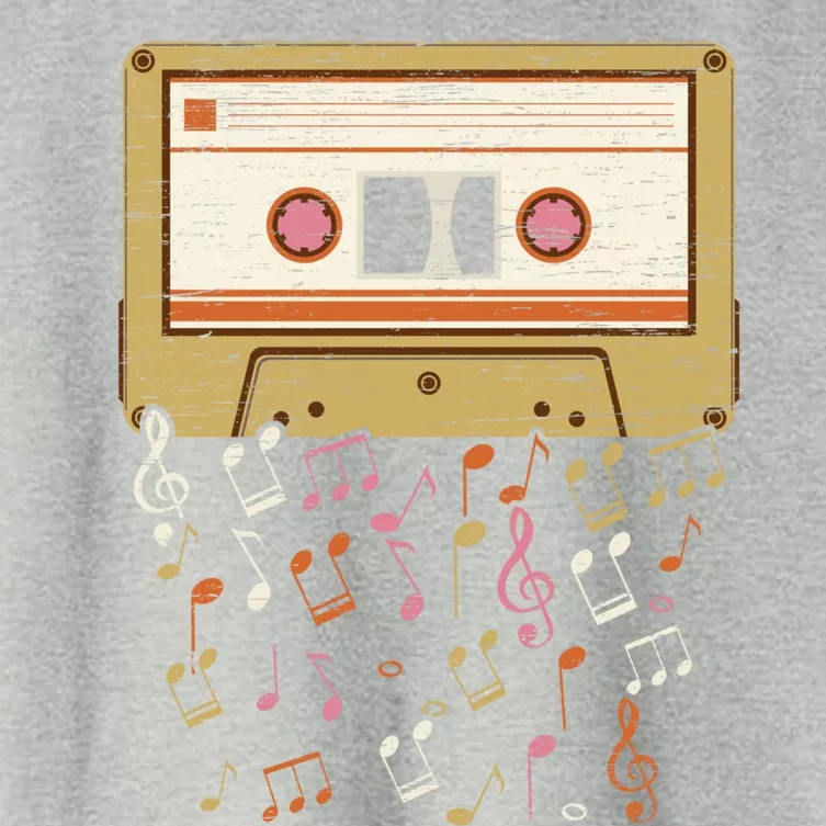 Cassette Tape Music Lover National Retro Day Cute Gift Women's Crop Top Tee