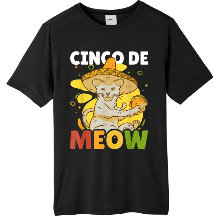 Cinco The Meow With Cat For Cinco De Mayo ChromaSoft Performance T-Shirt