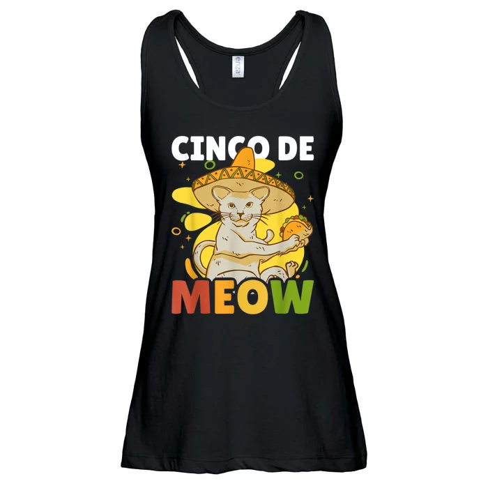 Cinco The Meow With Cat For Cinco De Mayo Ladies Essential Flowy Tank