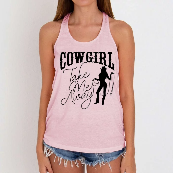 Cow Take Me Away Cow Cool Gift Women's Knotted Racerback Tank