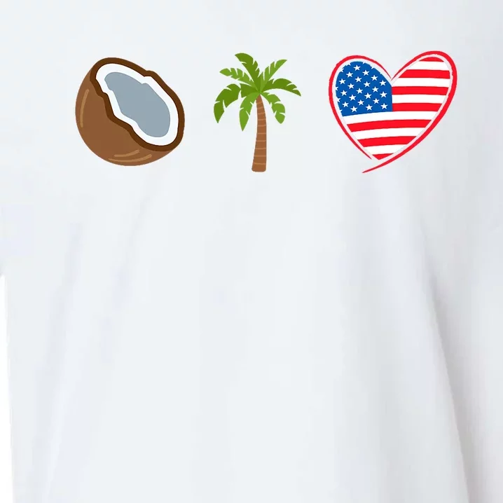 Coconut Tree Meme Patriotic Kamala Statement Usa Democrat Sueded Cloud Jersey T-Shirt