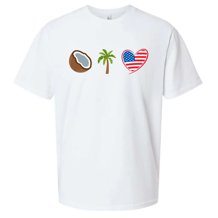 Coconut Tree Meme Patriotic Kamala Statement Usa Democrat Sueded Cloud Jersey T-Shirt