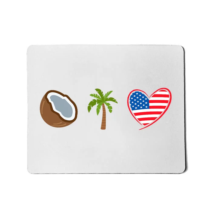 Coconut Tree Meme Patriotic Kamala Statement Usa Democrat Mousepad