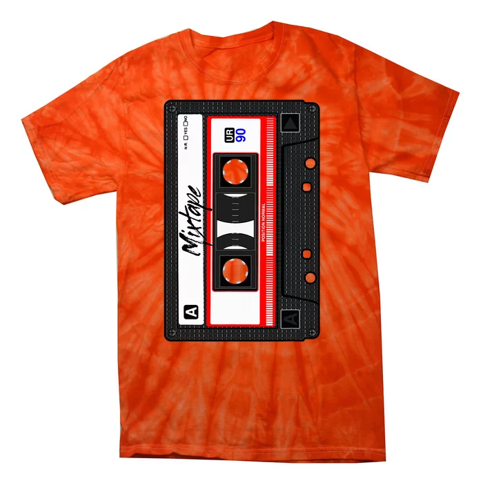 Cassette Tape Music Mix Audio 90s Party 80s Outfit Cassette Tie-Dye T-Shirt