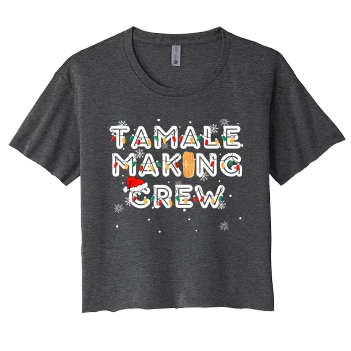 Christmas Tamale Making Crew Women's Crop Top Tee