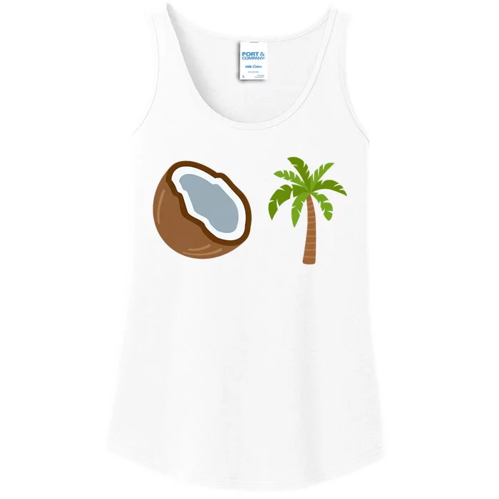 Coconut Tree Meme Patriotic Kamala Statement Usa Democrat Ladies Essential Tank