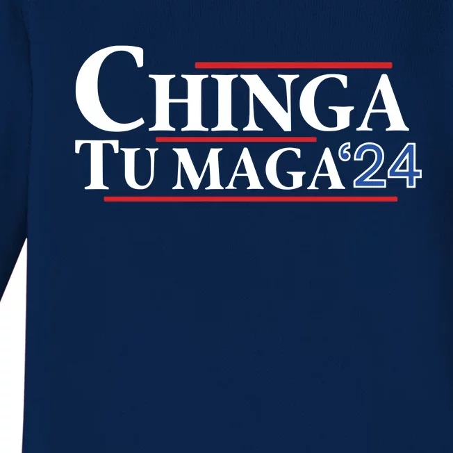 Chinga Tu Maga 24 Baby Long Sleeve Bodysuit