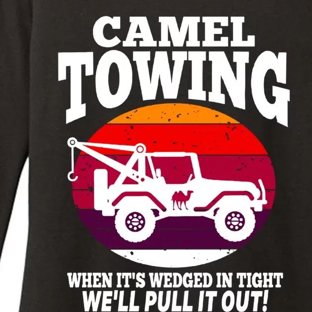 Camel Towing Meaningful Gift Funny Retro Camel Towing Funny Halloween Great Gift Womens CVC Long Sleeve Shirt