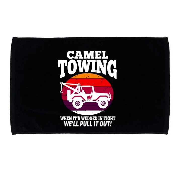 Camel Towing Meaningful Gift Funny Retro Camel Towing Funny Halloween Great Gift Microfiber Hand Towel